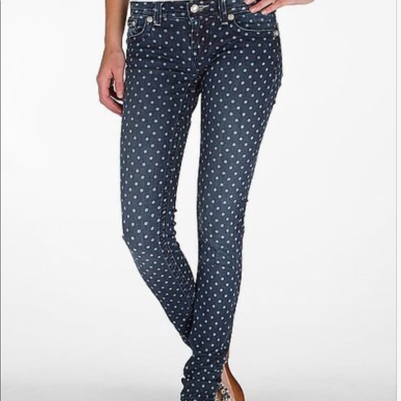 polka dot skinny jeans